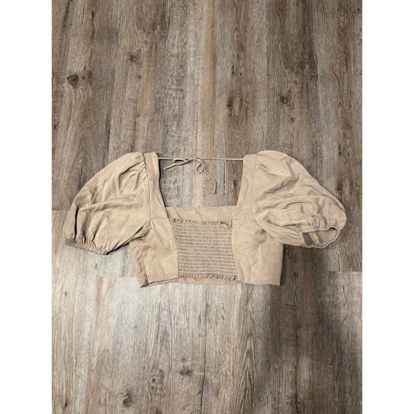 Reformation Women's Alley Puffy Short Sleeve Top Size 10 - Picture 2 of 12